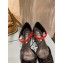 Prada Heel 7.5cm Two-tone Mary Jane Pumps Patent Black 2021
