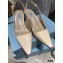 Prada Heel 6cm Leather Slingbacks Patent Beige 2021