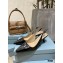 Prada Heel 6cm Leather Slingbacks Black 2021