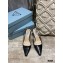 Prada Heel 6cm Leather Slingbacks Black 2021