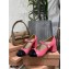 Miu Miu Heel 7cm Patent Leather Pumps Pink with Chain Strap 2021