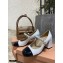 Miu Miu Heel 7cm Patent Leather Pumps White with Chain Strap 2021