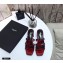 Saint Laurent Heel 5cm Cassandra Mules Patent Red with Monogram YSL Logo