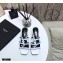Saint Laurent Heel 5cm Cassandra Mules White with Monogram YSL Logo