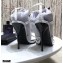 Saint Laurent Crystals Cassandra Sandals White with Monogram YSL Logo Heel 10.5cm