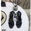 Saint Laurent Cassandra Sandals Black with Monogram YSL Logo Heel 10.5cm