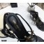 Saint Laurent Cassandra Sandals Black with Monogram YSL Logo Heel 10.5cm