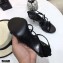 Saint Laurent Cassandra Sandals Patent Black with Monogram YSL Logo Heel 10.5cm