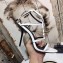 Saint Laurent Cassandra Sandals White with Monogram YSL Logo Heel 10.5cm
