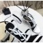 Saint Laurent Cassandra Sandals White with Monogram YSL Logo Heel 10.5cm
