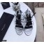 Saint Laurent Cassandra Sandals Silver with Monogram YSL Logo Heel 10.5cm