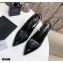 Saint Laurent Opyum Slingback Pumps Patent Black with Black Interlocking YSL Logo Heel 11cm
