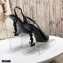 Saint Laurent Opyum Slingback Pumps Patent Black with Black Interlocking YSL Logo Heel 11cm