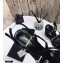 Saint Laurent Cassandra Wedge Espadrilles Patent Black with Monogram YSL Logo Heel 10.5cm