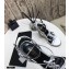 Saint Laurent Cassandra Wedge Espadrilles White with Monogram YSL Logo Heel 10.5cm