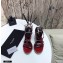 Saint Laurent Cassandra Wedge Espadrilles Patent Red with Monogram YSL Logo Heel 10.5cm