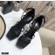Saint Laurent Cassandra Platform Sandals Black with Black Monogram YSL Logo Heel 11cm