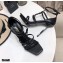 Saint Laurent Cassandra Platform Sandals Black with Black Monogram YSL Logo Heel 11cm