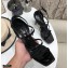 Saint Laurent Cassandra Platform Sandals Patent Black with Monogram YSL Logo Heel 11cm