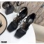 Saint Laurent Cassandra Platform Sandals Black with Gold Monogram YSL Logo Heel 11cm