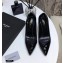 Saint Laurent Opyum Pumps Patent Black with Pink Gold Interlocking YSL Logo Heel 11cm