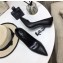 Saint Laurent Opyum Pumps Croco Pattern Black with Black Interlocking YSL Logo Heel 11cm