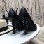 Saint Laurent Opyum Pumps Croco Pattern Black with Black Interlocking YSL Logo Heel 11cm