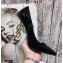 Saint Laurent Opyum Pumps Patent Black with Snake Gold Interlocking YSL Logo Heel 11cm