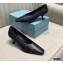 Prada Pointy Toe Pumps Black with Medium Heel 2021