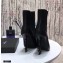 Saint Laurent Opyum Ankle Boots Black with Black Interlocking YSL Logo Heel 11cm
