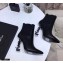 Saint Laurent Opyum Ankle Boots Black with Black Interlocking YSL Logo Heel 11cm