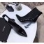 Saint Laurent Opyum Ankle Boots Patent Black with Blue Interlocking YSL Logo Heel 11cm