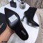 Saint Laurent Opyum Ankle Boots Black with Black Interlocking YSL Logo Heel 11cm