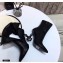 Saint Laurent Zip Opyum Ankle Boots Black with Black Interlocking YSL Logo Heel 11cm