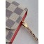 Louis Vuitton Damier Azur Canvas Croisette Chain Wallet Bag N60358 Rose Pink