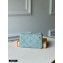 Louis Vuitton Mahina Leather Key Pouch Blue