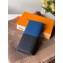Louis Vuitton V Pattern Monochrome Taiga leather Brazza Wallet M30713 Blue
