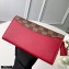 Louis Vuitton Damier Ebene Canvas Croisette Wallet N60207 Red