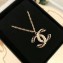Chanel Logo Necklace White/Black 2018