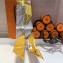 Hermes Bottle Silk Twilly 85x5CM Yellow