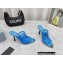 Prada Heel 9cm triangle logo Pvc slides Blue 2022