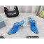 Prada Heel 9cm triangle logo Pvc slides Blue 2022