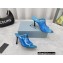 Prada Heel 9cm triangle logo Pvc slides Blue 2022