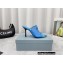 Prada Heel 9cm triangle logo Pvc slides Blue 2022