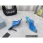 Prada Heel 9cm triangle logo Pvc slides Blue 2022