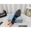 Prada Heel 9cm triangle logo Pvc slides Blue 2022