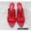 Prada Heel 9cm triangle logo Pvc slides Red 2022