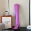 Gianvito Rossi Heel 10.5cm FABRIC and TPU HIROKO CUISSARD Thigh-high Boots Purple 2022