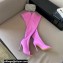 Gianvito Rossi Heel 10.5cm FABRIC and TPU HIROKO CUISSARD Thigh-high Boots Purple 2022