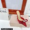 Mach & Mach Heel 8.5cm Crystal Double Bow Pointed Toe Mules PVC Red 2022